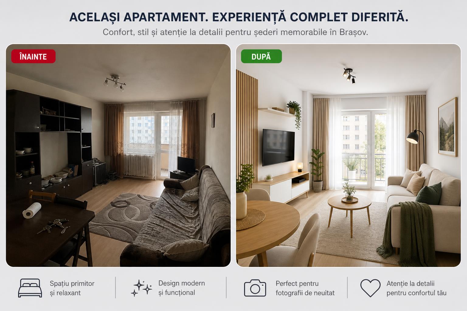 Înainte și după — Apartamente în regim hotelier